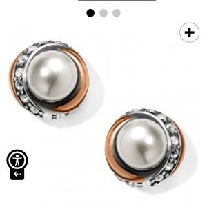 Brighton Neptune’s Rings Pearl Button Earrings